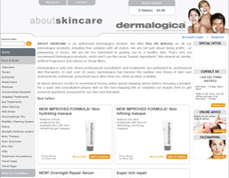 Website design for About Skincare